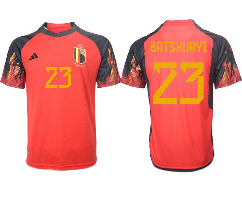 Men 2022 World Cup National Team Belgium home aaa version red #23 Soccer Jerseys->belgium jersey->Soccer Country Jersey